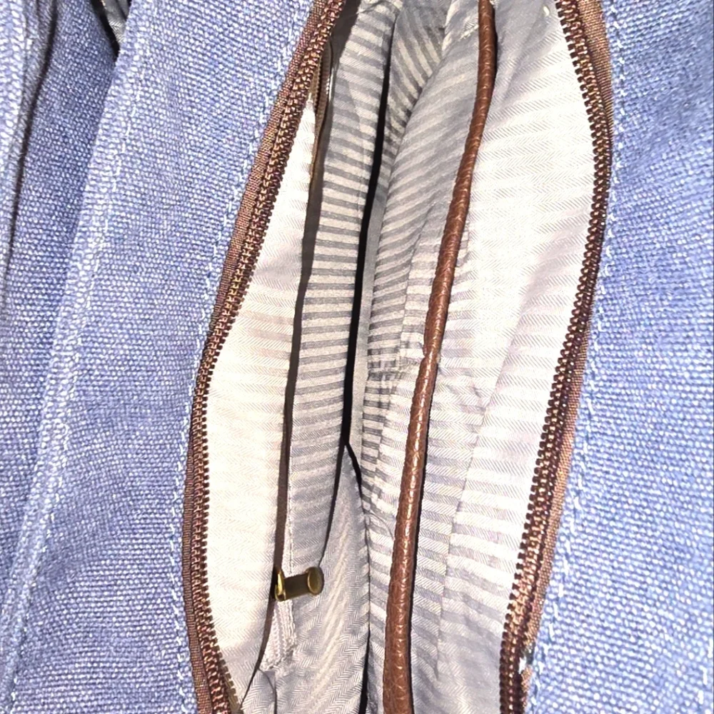 Denim Style Canvas Boho Style Purse, Shoulder Bag, Embroidered Design And Pocket